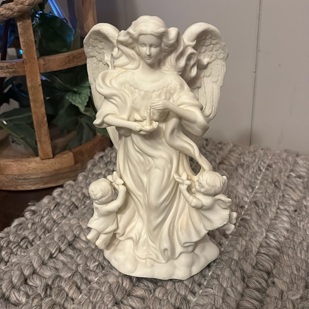 Angel of Light #P7713 Partylite Bisque Candle Holder